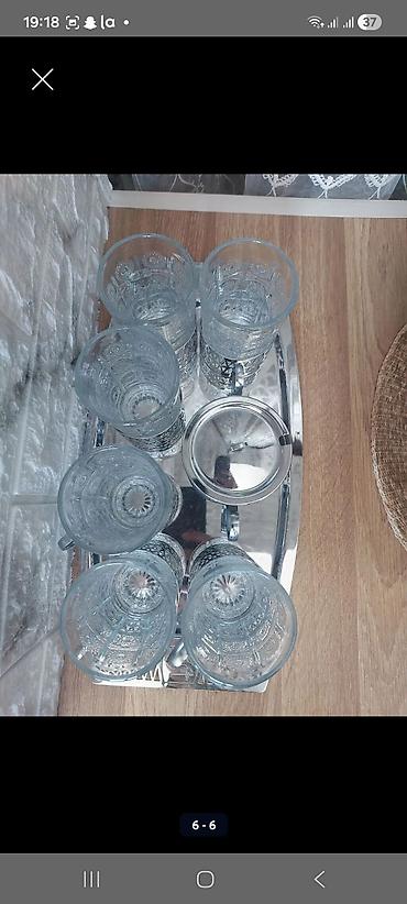 xrom caydan: Çay dəsti, rəng - Gümüşü, Şüşə — 3