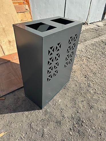 Мусорные баки, контейнеры: Двухсекционные урны/контейнеры для раздельного сбора отходов - — 9