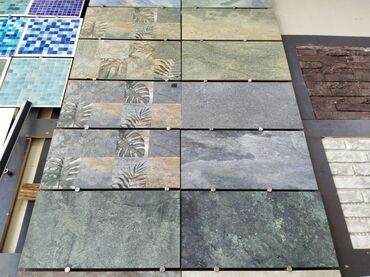 mazaika kafel: Keramika və porselen plitələr – müxtəlif dizayn və teksturalar -