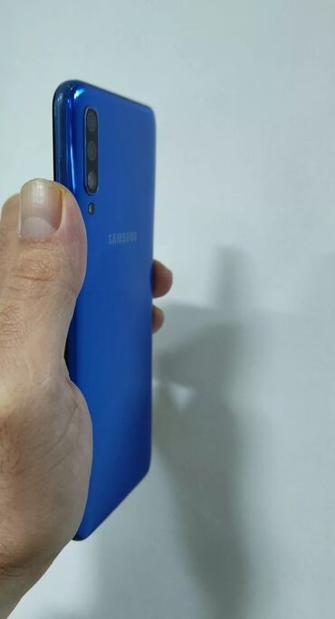 samsung a50 world telecom: Samsung A50, 64 GB, rəng - Göy, Barmaq izi, İki sim kartlı, Face ID
