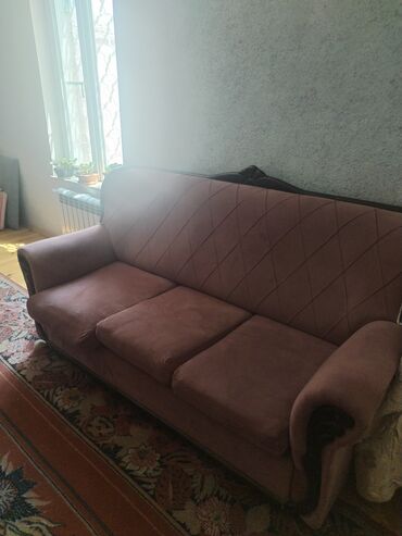 Divan və kreslo dəstləri: İşlənmiş, Divan, 2 kreslo, Bazasız, Açılan