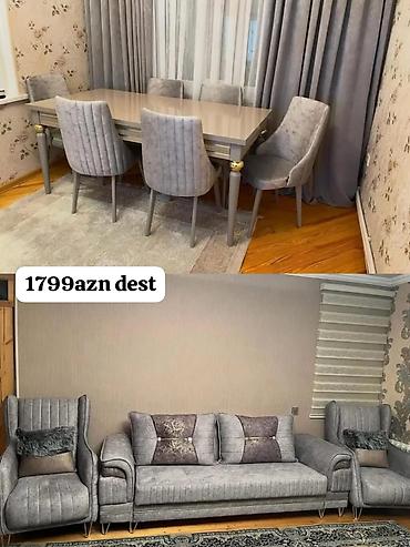набор ключей: Qonaq otağı dəsti – 1799 AZN (dest) Tərkib: - Yumşaq toxumalı, boz — 1
