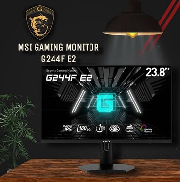 monitor dell: MSİ G244F E2 GAMİNG Monitor 🔸23.8" 🔸FHD (1920 x 1080) 🔸Rapid IPS