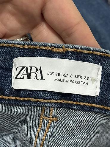 трико шым: Джинсы, Клеш, Zara basic, Высокая талия, С разрезом, S, M — 5