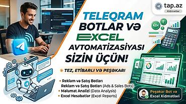 IT, компьютеры, связь: Professional Telegram botların yaradılması və Excel — 1