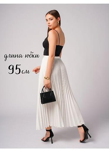 Юбки: Юбка, Модель юбки: Плиссе, Миди, По талии — 3