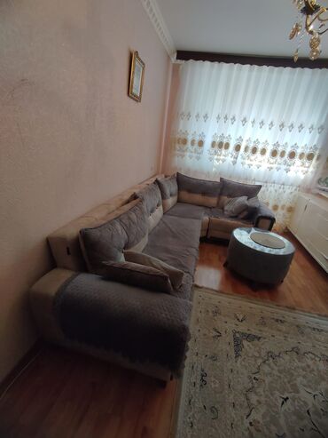 avanqart mebeller: Угловой диван, Б/у, Нераскладной, Без подьемного механизма, Набук, Нет доставки