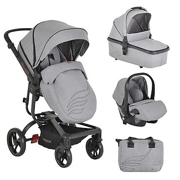 Kolica za bebe: CANGAROO Ellada 3u1 iSize – Grey (SKU: CAN56280-70) Komplet 3u1 za — 1