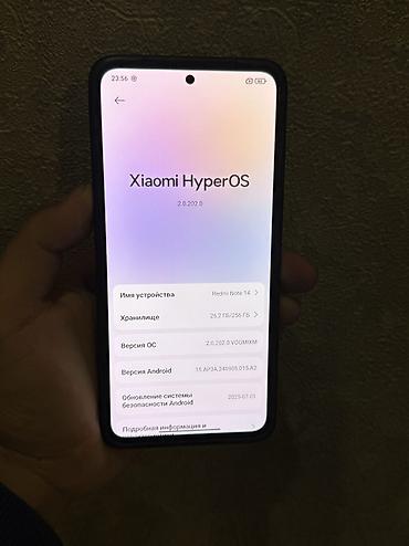 Redmi: Redmi, Redmi Note 14, Б/у, 256 ГБ, цвет - Голубой, 2 SIM — 8