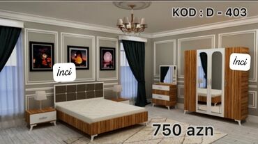 kreslo yatağı: 2 təknəfərlik çarpayı, Dolab, Termo, 2 tumba, Azərbaycan, Yeni