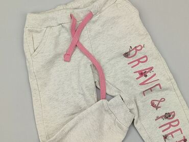 prążkowane spodnie: Sweatpants, Little kids, 4-5 years, 104/110, condition - Fair