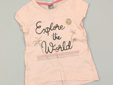 rozowa koszulka: T-shirt, Little kids, 3-4 years, 98-104 cm, condition - Good
