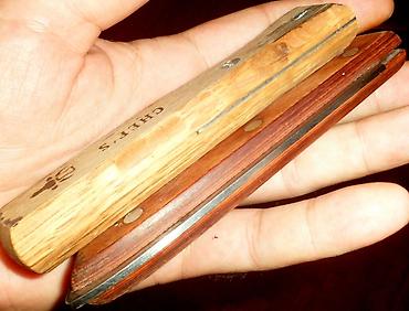 Noževi: Drvene drške za nož – zamenske skale sa metalnim linerom - Komplet — 9