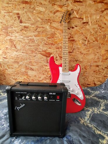 футбольная форма для детей: Комплект "Fender " Stratocaster HSS + комбоусилитель 20ватт. Отличный