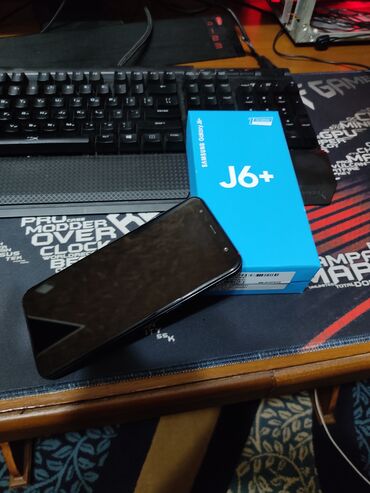 телефон бувушный: Samsung Galaxy J6 Plus, Колдонулган, түсү - Кара