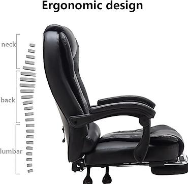 Ofis və oyun kresloları: Yeni, Təkərli, Qolları tənzimlənir, Süni dəri — 4