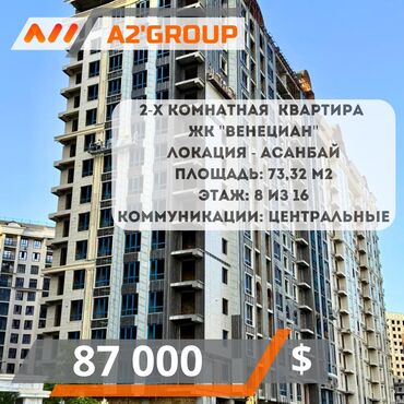 продается квартира жк восточный парк: 2 бөлмө, 73 кв. м, Элитка, 8 кабат, ПСО (өзү оңдоп түзөтүп бүтүү үчүн)