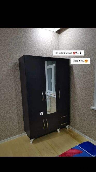 Dolablar: Yeni, 3 qapılı Düz dolab, Şifonyer
