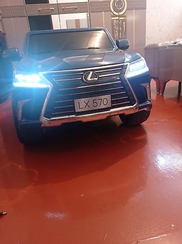 Uşaq üçün elektrik maşınları: Uşaq üçün elektrikli minik maşını – Lexus LX 570 üslubunda, göy rəng — 1