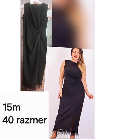 Личные вещи: Qara rəngli midi ziyafət/gecə paltarı - Ölçü: 40 - Qiymət: 15 m — 1