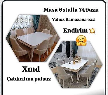 plastik masa və oturacaqlar: Masa desti yeni — 1
