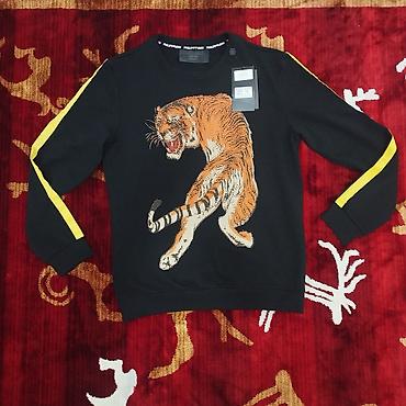 туника тигровая: Свитшот Philipp Plein с тигром - Цвет: черный - Декор: крупный — 1