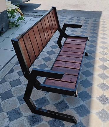 Скамейки: Скамейка Металл, Со спинкой, Без крыши — 5