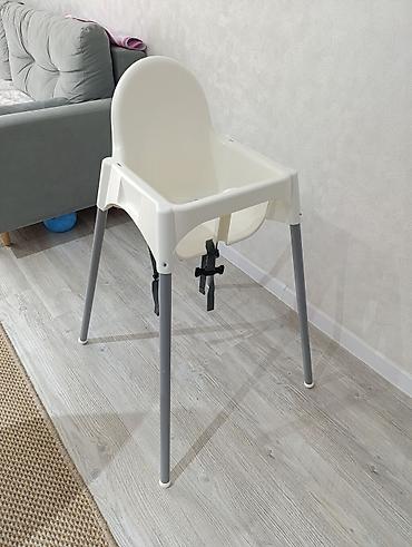 мебельный домкрат: Стульчик для кормления, Б/у, Ikea, Пластик, цвет - Белый, Платная доставка — 4