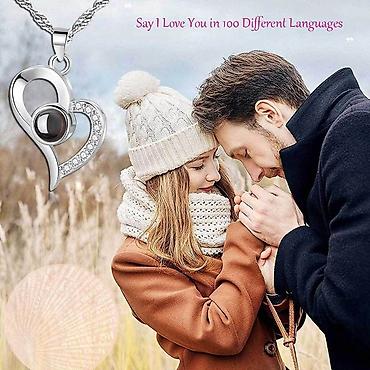 Ogrlice: Ljubavna ogrlica - Volim te na "100 jezika" Cena:1000din OGRLICA ZA — 2