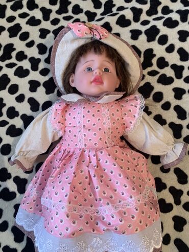 Игрушки: Фарфоровая кукла в винтажном стиле. - Материал: фарфоровая голова и — 6