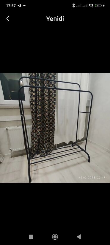 деревянная вешалка напольная: Metall paltar asqısı stendi - Material: möhkəm metal konstruksiya