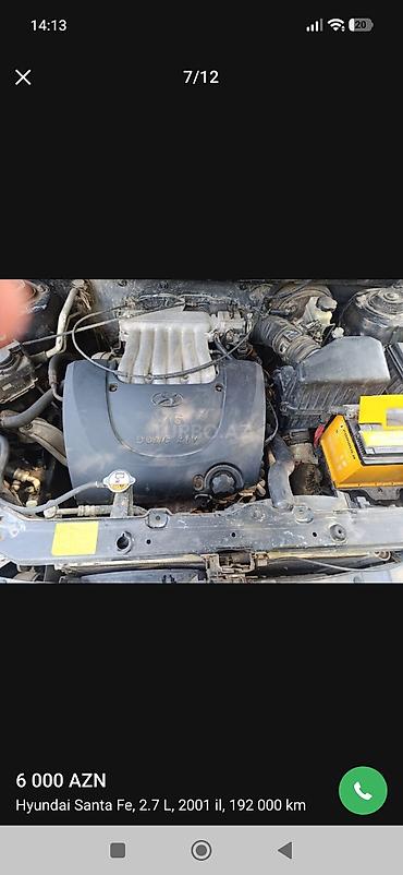 cpm maşın satışı: Hyundai Santa Fe: 2.7 l | 2001 il Ofrouder/SUV — 5