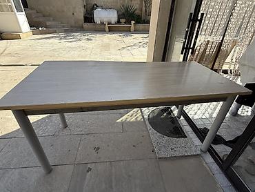 Ofis masaları: İş masası – ağcaqayın teksturalı taxta üstlük, metal ayaqlar - Forma — 3