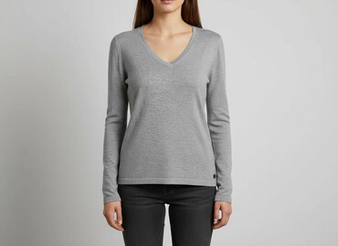 czarne bluzki basic z długim rękawem: Women's blouse, size S