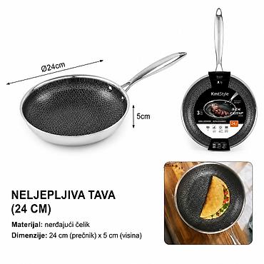 KMT Premium nož tiganj 5412176 Neljepljiva tava prečnika 24 cm