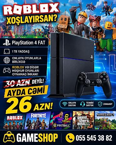 xbox one fat: PlayStation 4 FAT – 1 TB yaddaşlı oyun konsolu Xüsusiyyətlər: - 1 TB — 1