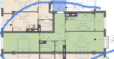 купить квартиру под ипотеку: 2 комнаты, 65 м², Элитка, 2 этаж, ПСО (под самоотделку)