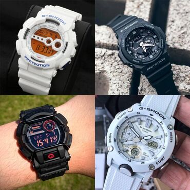 часы мужские спортивные: Часы Casio G-Shock Оригинал 1) G-Shock GD-100 белые: Редкий яркий