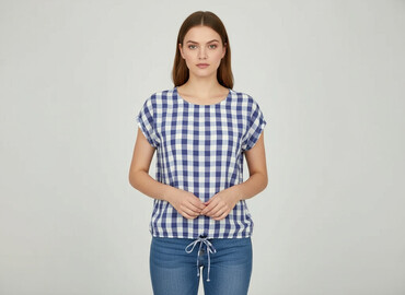 czerwona bluzki z krótkim rękawem: Greenpoint, Women's blouse, size S (EU 36)