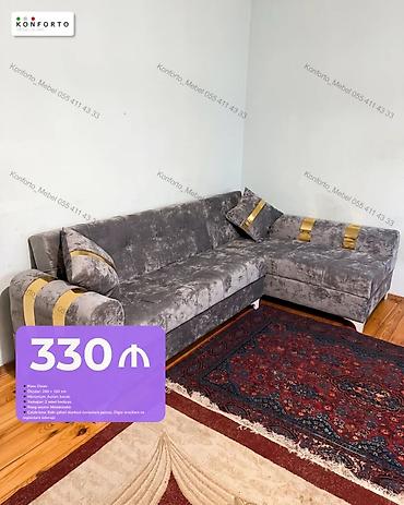 gence divanlar: Künc divan – 330 ₼ - Ölçülər: 260 × 160 sm - Mexanizm: açılır, bazalı — 1