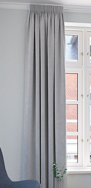 divar kağızları 3d: Новый, Велюр Занавеска, цвет - Серый, Самовывоз