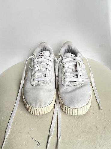 Айымдардын бут кийими: Кроссовкалар, 38, Puma, Колдонулган, түсү - Ак, Акысыз жеткирүү, Акылуу жеткирүү, Өзү алып кетүү — 2