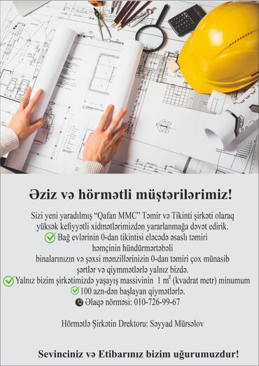 1 kub taxta qiymeti 2022: Sizi yeni yaradılmış "Qafan MMC" təmir və tikinti şirkəti olaraq