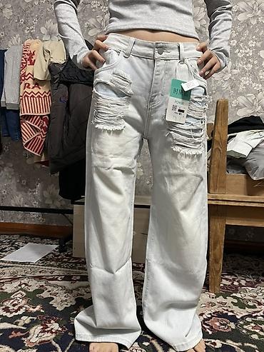 Джинсы: Новые не ношенные размер S (46) или 44 Свободные джинсы широкого — 1