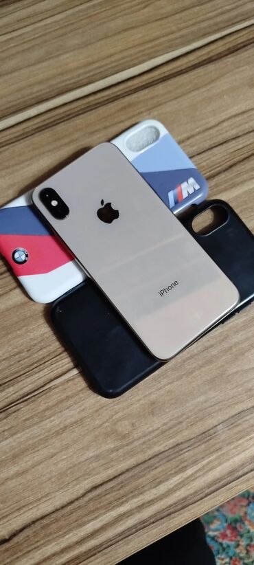 замена батарей: IPhone Xs, Колдонулган, 64 ГБ, Алтын, Каптама, 74 %