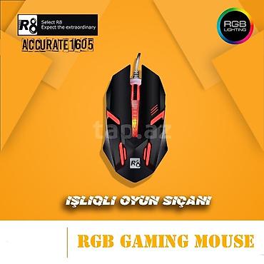 Аксессуары для ПК: R8 Accurate 1605 RGB Gaming Mouse - İşıqlı oyun siçanı – dinamik RGB — 1
