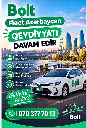 azerbaycanda ne is qurmaq olar: Taksi sürücüsü tələb olunur, Şəxsi nəqliyyat vasitəsi ilə — 1