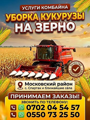 мебель сатылат: Услуги комбайна: уборка кукурузы на зерно. - Профессиональная жатка — 1