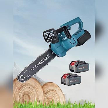 elektrik mişar: №: 17686 Məhsulun adı: Akkumulyatorlu mişar 0006112 88V 35 sm Brend — 2