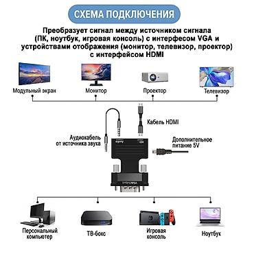 карта захвата hdmi: Конвертер для ПК, VGA → HDMI, Новый, Самовывоз, Бесплатная доставка, Платная доставка — 3